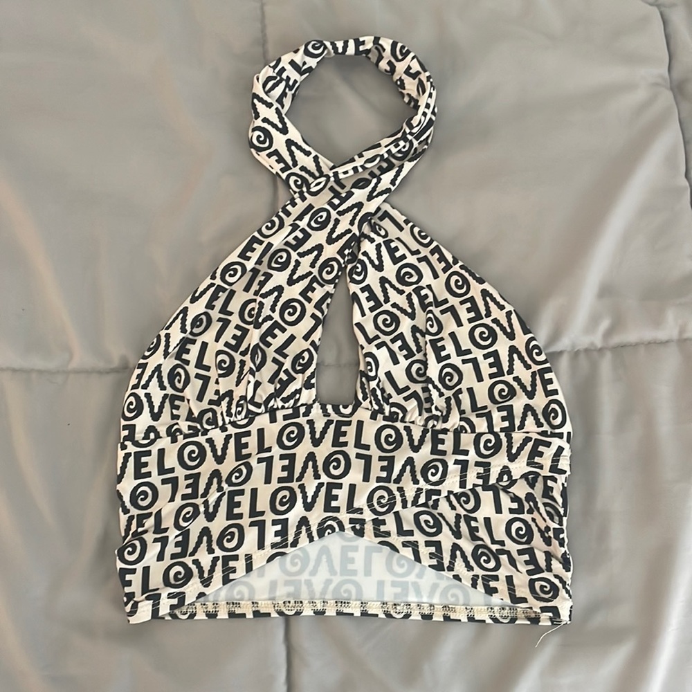 Urban Outfitters Keyhole Halter Crop Top Size M